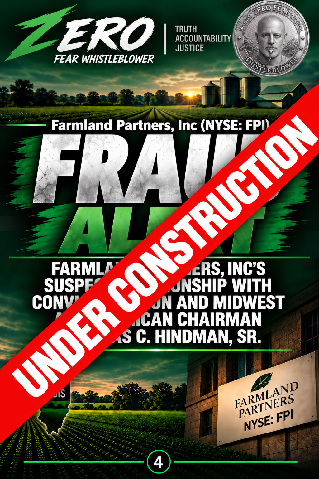 Fraud Alert 4: Farmland Partners, Inc’s suspect relationship with convicted felon and Midwest and American chairman Nicholas C. Hindman, Sr.