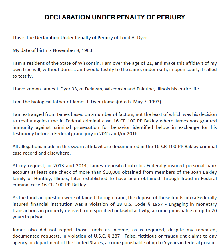 Declaration under penalty of perjury thumbnail